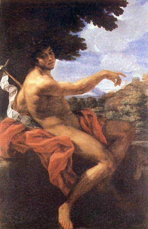 Giovanni Battista Gaulli Called Baccicio St John the Baptist Spain oil painting art